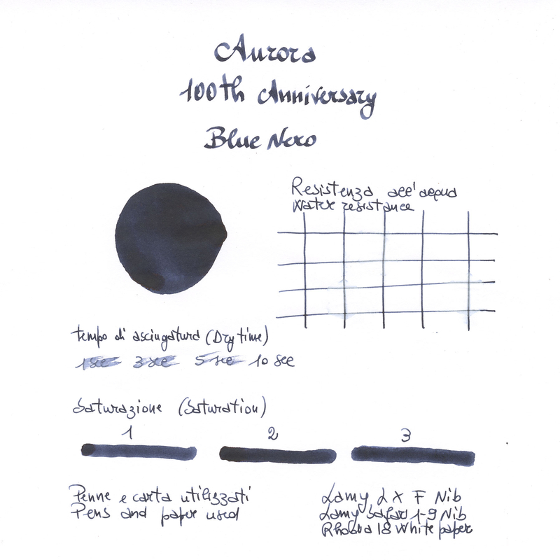 Aurora 100° Anniversario Blu Nero Inchiostro 55 ml Edizione Speciale