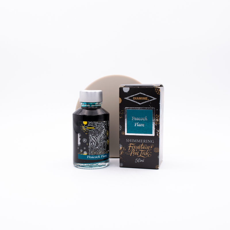 Diamine Shimmering Peacock Flare Ink Bottle 50 ml