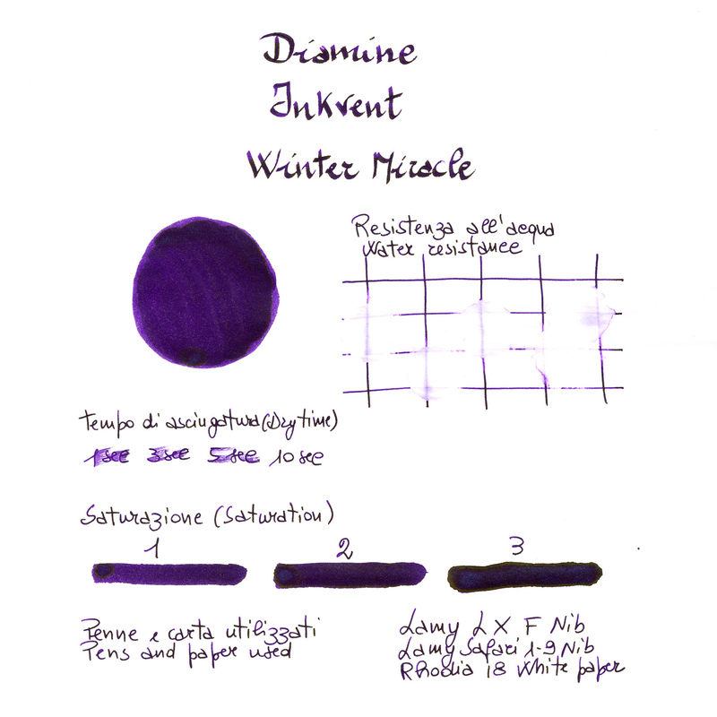 Diamine Inkvent Winter Miracle Ink Bottle 50 ml Blue Edition Shimmer & Sheen
