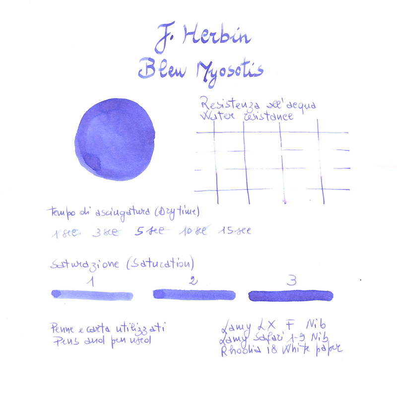 Herbin Bleu Myosotis Ink Bottle 30 ml