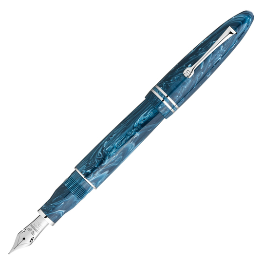 Leonardo Officina Italiana Furore Grande Fountain Pen Blue Positano 14 KT Gold Nib