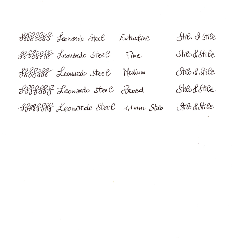 Leonardo Officina Italiana Momento Zero Penna Stilografica Nera Satinata & Rutenio