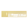 Midori Clip Ruler Segnalibro con Normografo Decorativo Ottone