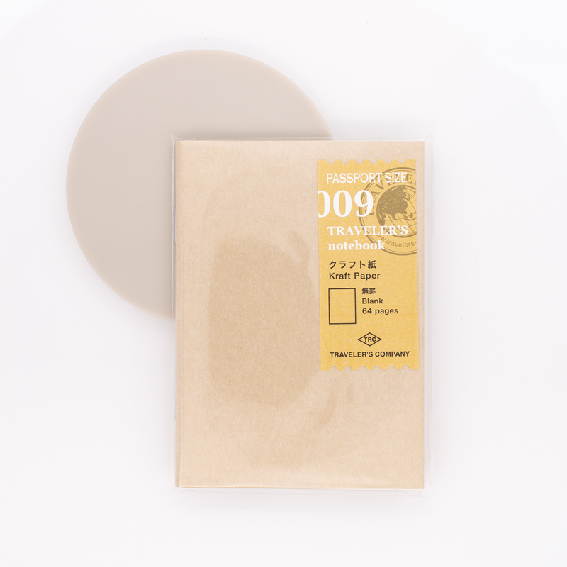 Traveler's Notebook Refill 009 Passport Size Quaderno con Carta Kraft