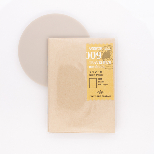 Traveler's Notebook Refill 009 Passport Size Quaderno con Carta Kraft