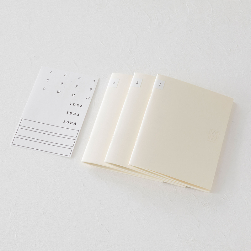 Md Paper Notebook Light A6 Blank 3 pcs Pack