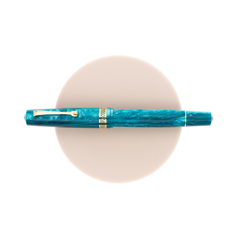 Leonardo Momento Magico 2022 Fountain Pen Emerald Green & Gold 14 KT