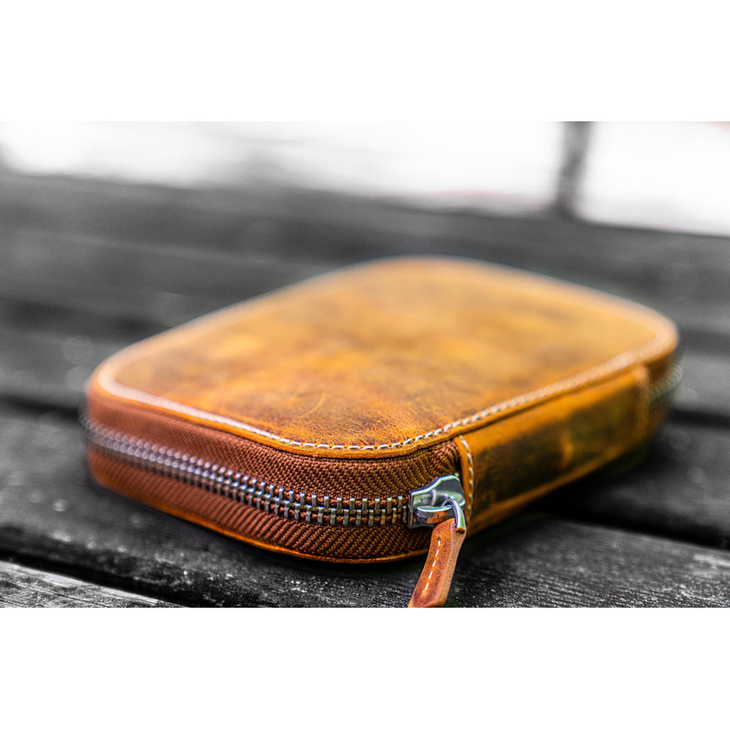 Galen Leather Portapenne in Pelle per Kaweco 14 Posti Crazy Horse Brown