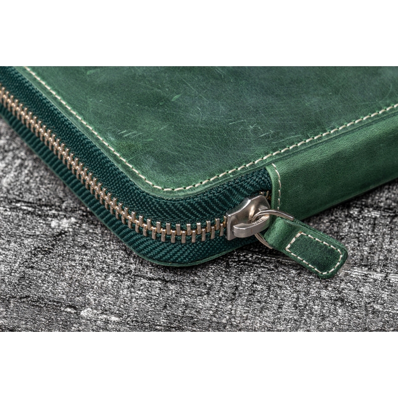 Galen Leather Portapenne in Pelle per Kaweco 14 Posti Crazy Horse Forest Green