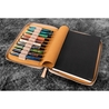Galen Leather Portapenne in Pelle 10 Posti con Notebook A5 Undyed Leather