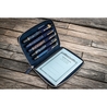 Galen Leather Portapenne in Pelle 5 Posti con Notebook A6 Crazy Horse Navy Blue