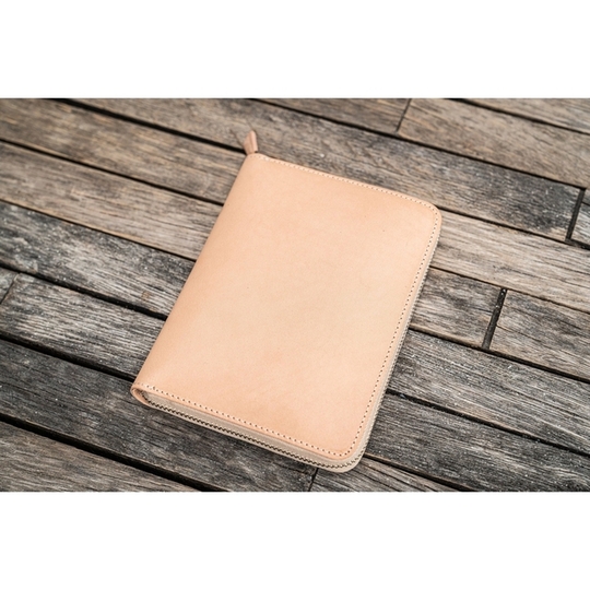 Galen Leather Portapenne in Pelle 5 Posti con Notebook A6 Undyed Leather