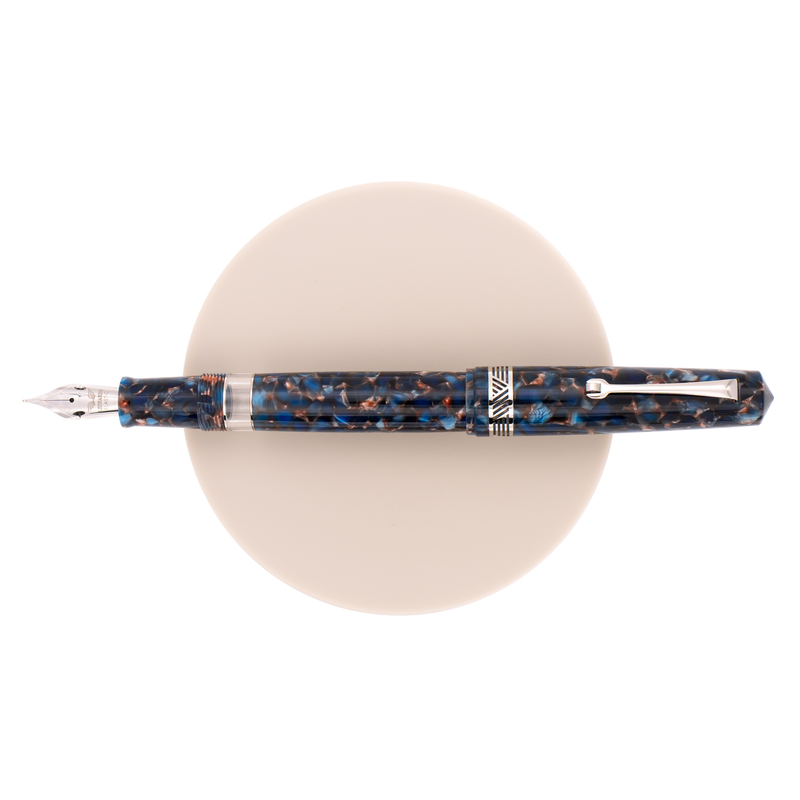 Leonardo Momento Magico Penna Stilografica Pietra Salata & Rodio 14 KT