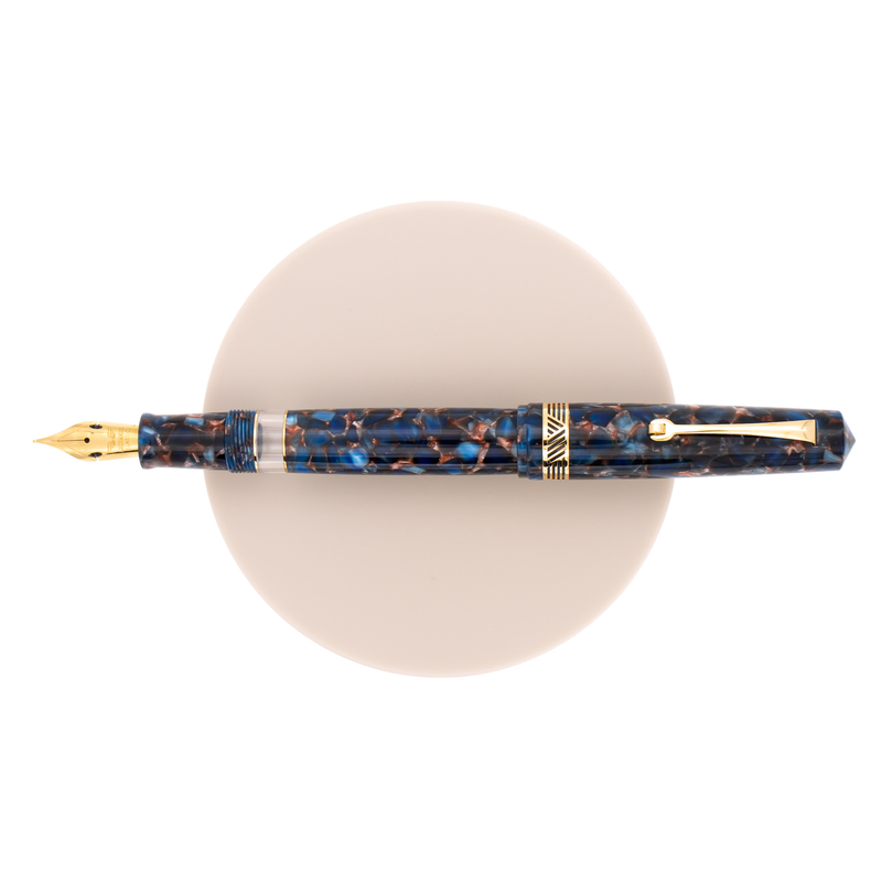 Leonardo Momento Magico Penna Stilografica Pietra Salata & Oro 14 KT