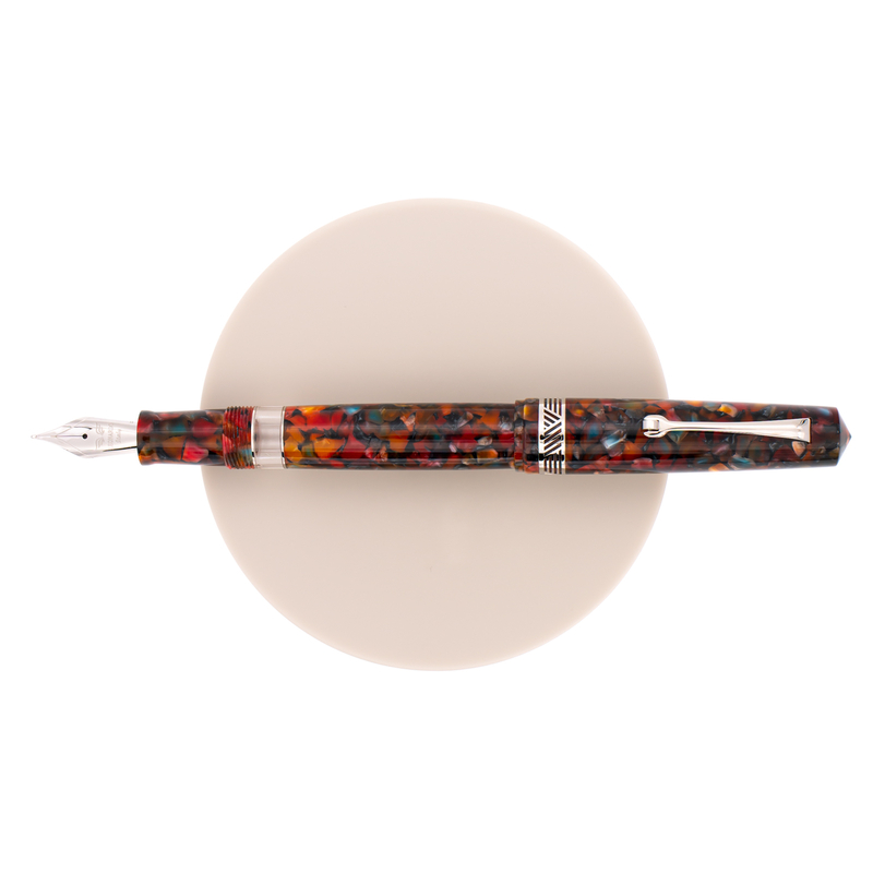 Leonardo Momento Magico Penna Stilografica Millefiori & Rodio 14 KT