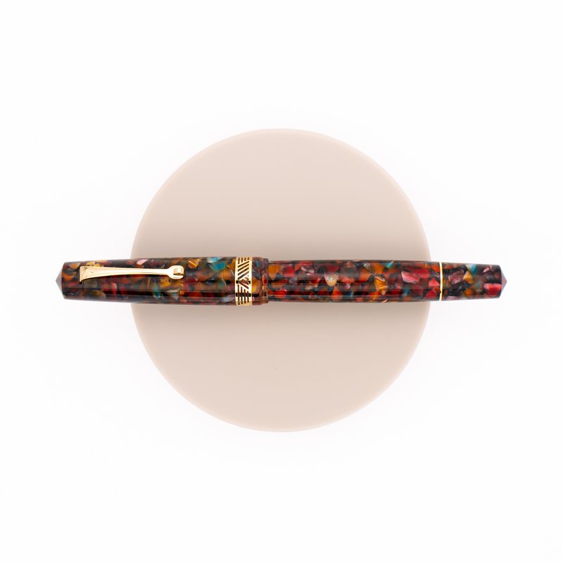 Leonardo Momento Magico Penna Stilografica Millefiori & Oro 14 KT