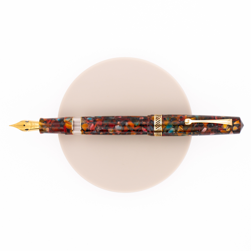 Leonardo Momento Magico Penna Stilografica Millefiori & Oro 14 KT