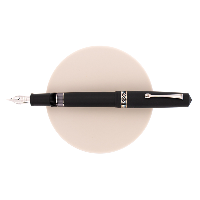 Leonardo Momento Magico Fountain Pen Black Soul Matte & Rhodium 14 KT