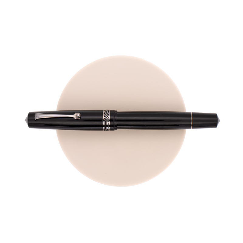 Leonardo Momento Magico Penna Stilografica Anima Nera Glossy & Rutenio 14 KT
