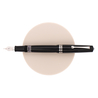 Leonardo Momento Magico Fountain Pen Black Soul Glossy & Rhodium 14 KT
