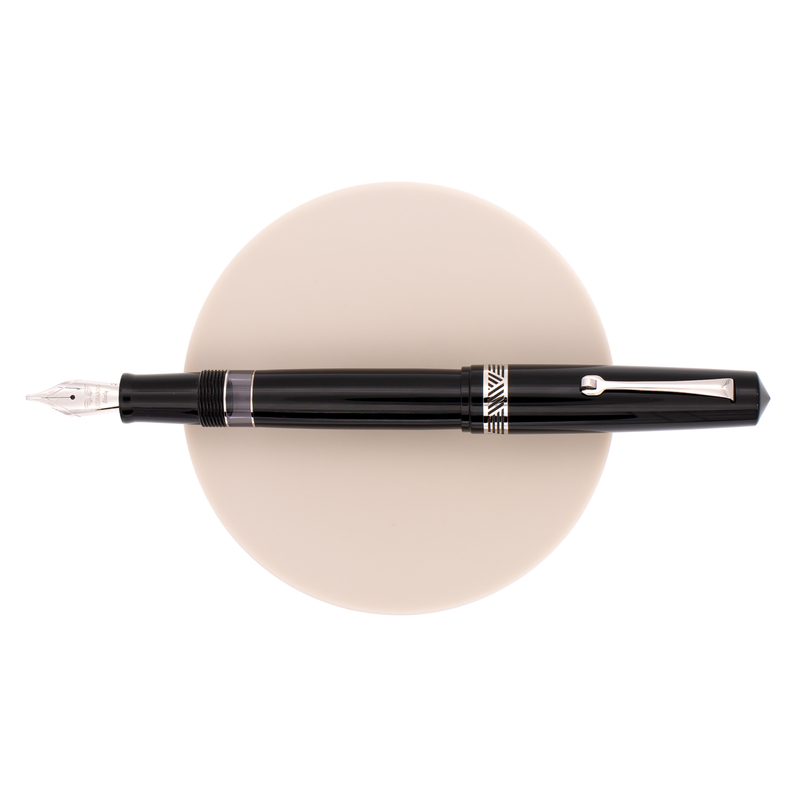 Leonardo Momento Magico Penna Stilografica Anima Nera Glossy & Rodio