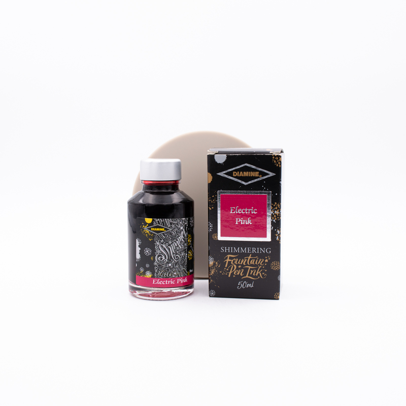 Diamine Shimmering Electric Pink Ink Bottle 50 ml