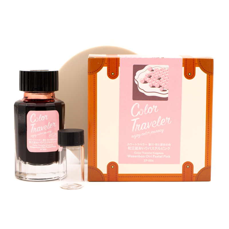 Color Traveler Wasanbon Oiri Pastel Pink Ink Bottle 30 ml