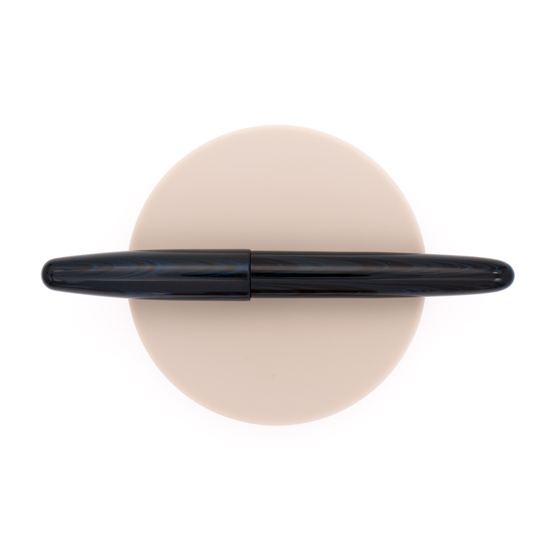 Wancher Dream Pen True Ebonite Fountain Pen Marble Blue & Rhodium
