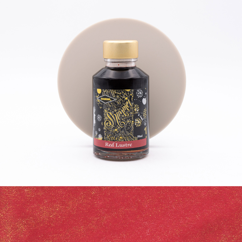Diamine Shimmering Red Lustre Ink Bottle 50 ml