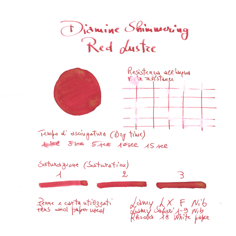 Diamine Shimmering Red Lustre Inchiostro 50 ml