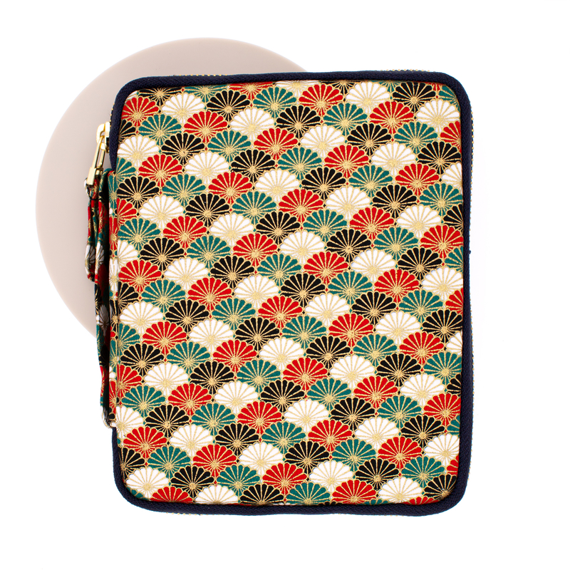 Kyoku Haku Pen Case for 10 Pens Qinghai Wave Red