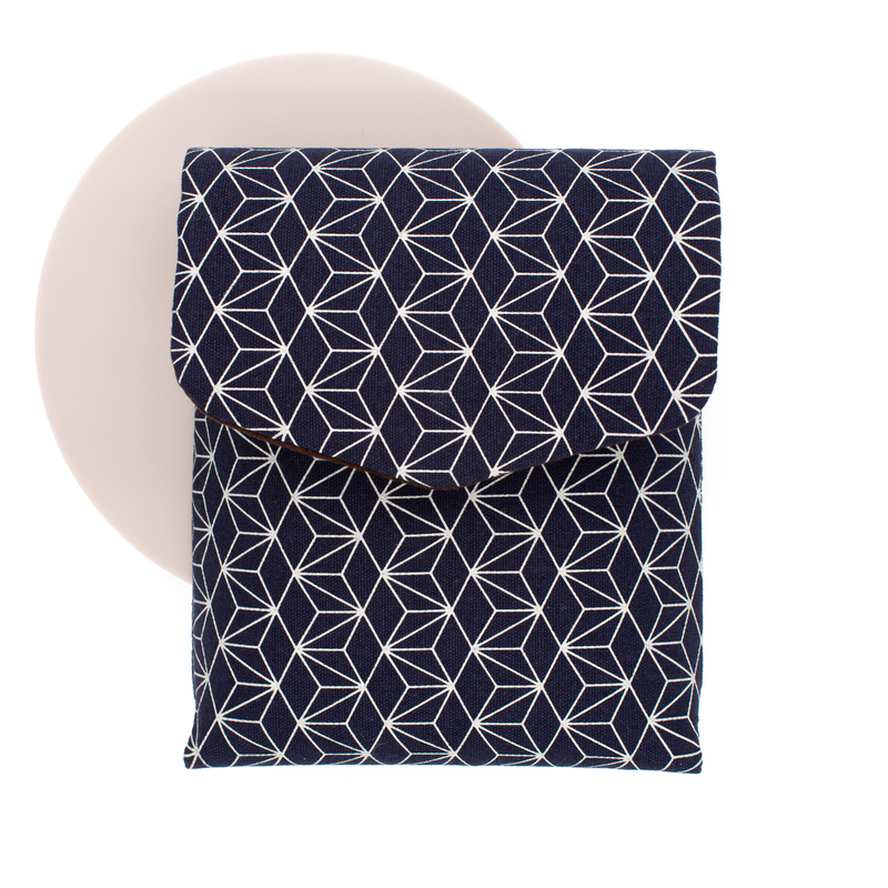 Kyoku Haku Portapenne Rigido 5 Posti Grilles Blue