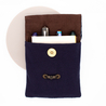 Kyoku Haku Pen Case for 4 Pens Grilles Blue