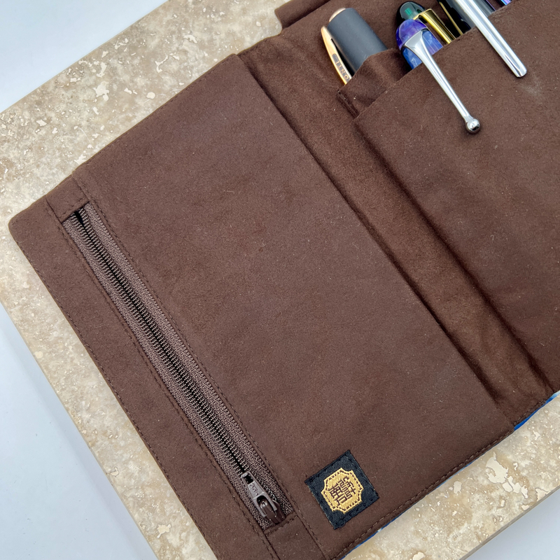 Kyoku Haku Pen Case for 7 Pens Indigo Star