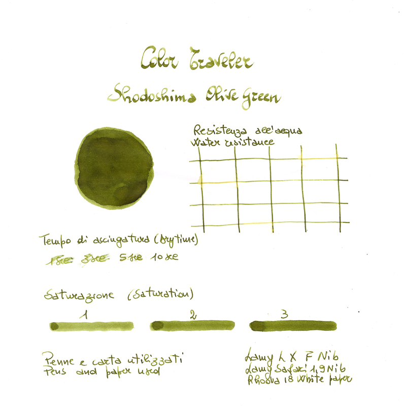 Color Traveler Shodoshima Olive Green Inchiostro 30 ml