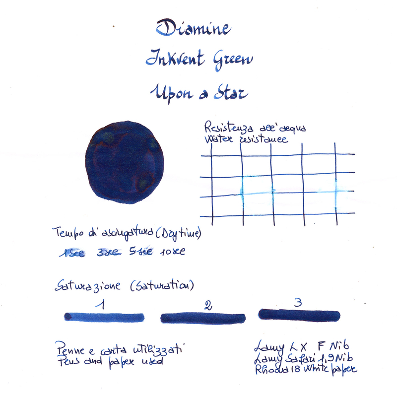 Diamine Inkvent Upon a Star Ink Bottle 50 ml Green Edition Chameleon