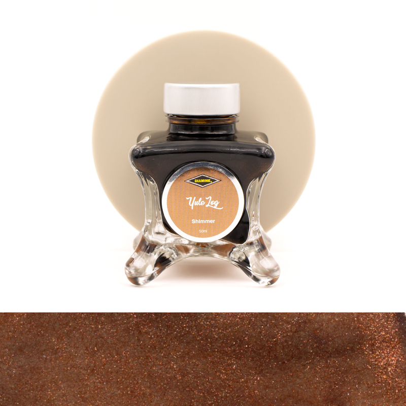 Diamine Diamine Inkvent Yule Log Inchiostro 50 ml Green Edition Shimmer