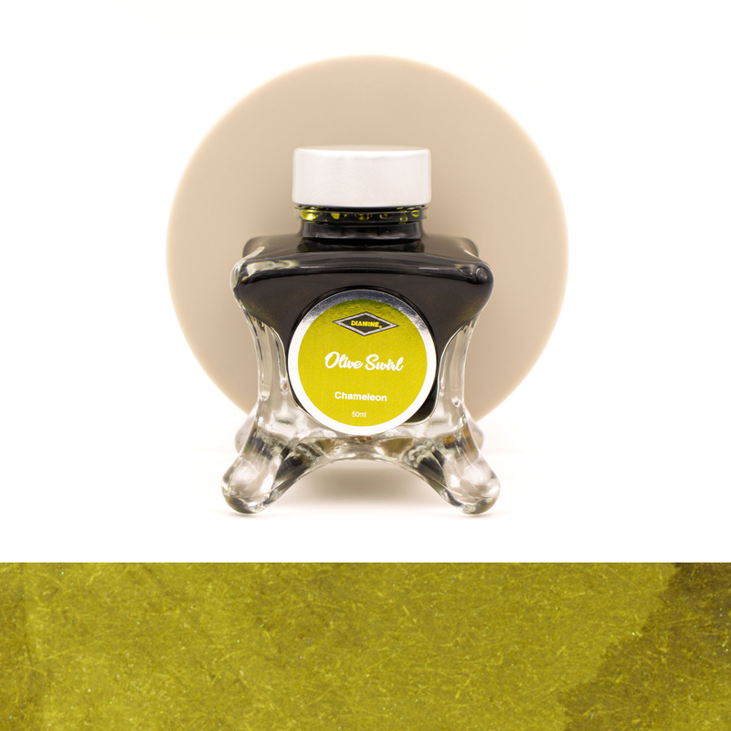Diamine Diamine Inkvent Olive Swirl Ink Bottle 50 ml Green Edition Chameleon