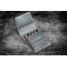 Galen Leather Galen Leather Flap Pen Case for 5 Pens Crazy Horse Smoky Grey