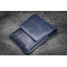 Galen Leather Galen Leather Flap Pen Case for 5 Pens Crazy Horse Navy Blue
