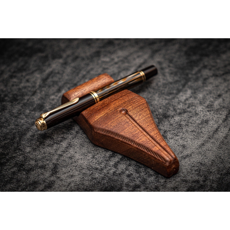 Galen Leather Galen Leather The Nib Rest Wooden Pen Stand Mahogany