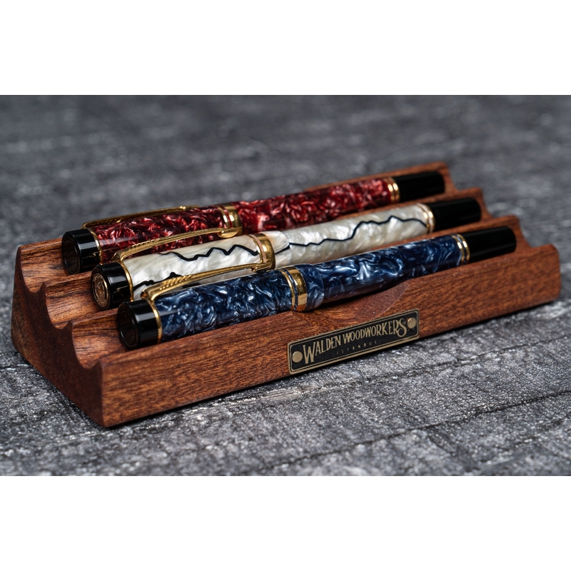 Galen Leather Galen Leather The Pen Bed Wooden Pen Stand Mahogany