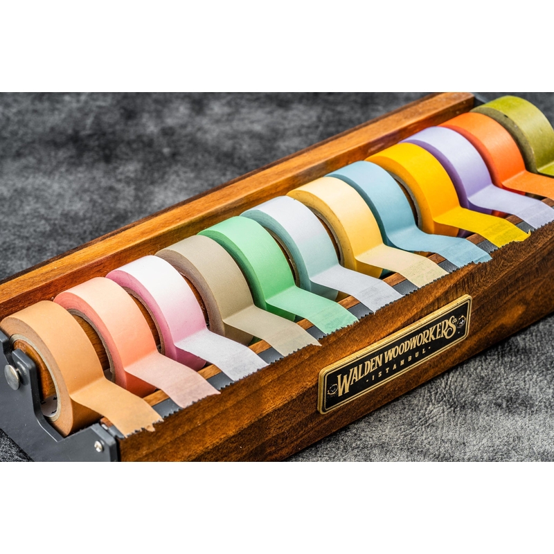 Galen Leather Galen Leather Multi Washi Tape Dispenser in Legno di Noce