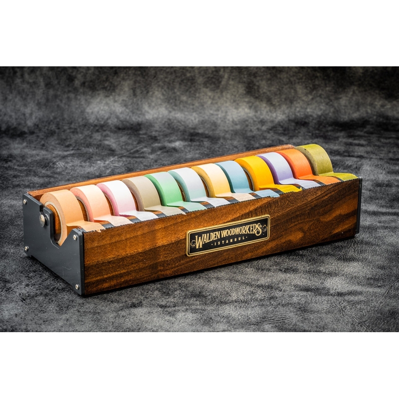 Galen Leather Galen Leather Multi Washi Tape Dispenser in Legno di Noce