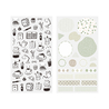 Midori Midori Sticker Two Sheets Monotone Cafè
