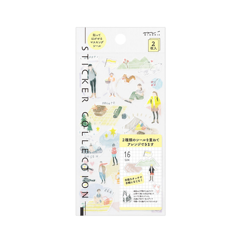Midori Midori Sticker Two Sheets Adesivi Decorativi Going Out