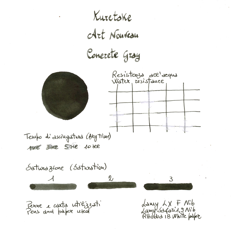 Kuretake Kuretake Art Nouveau Concrete Gray Inchiostro 20 ml