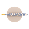 Leonardo Officina Italiana Leonardo Momento Zero Fountain Pen Nuvola & Gold 14k