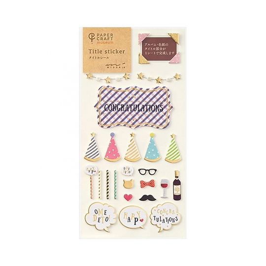 Midori Paper Craft Museum Adesivi Decorativi Congratulazioni