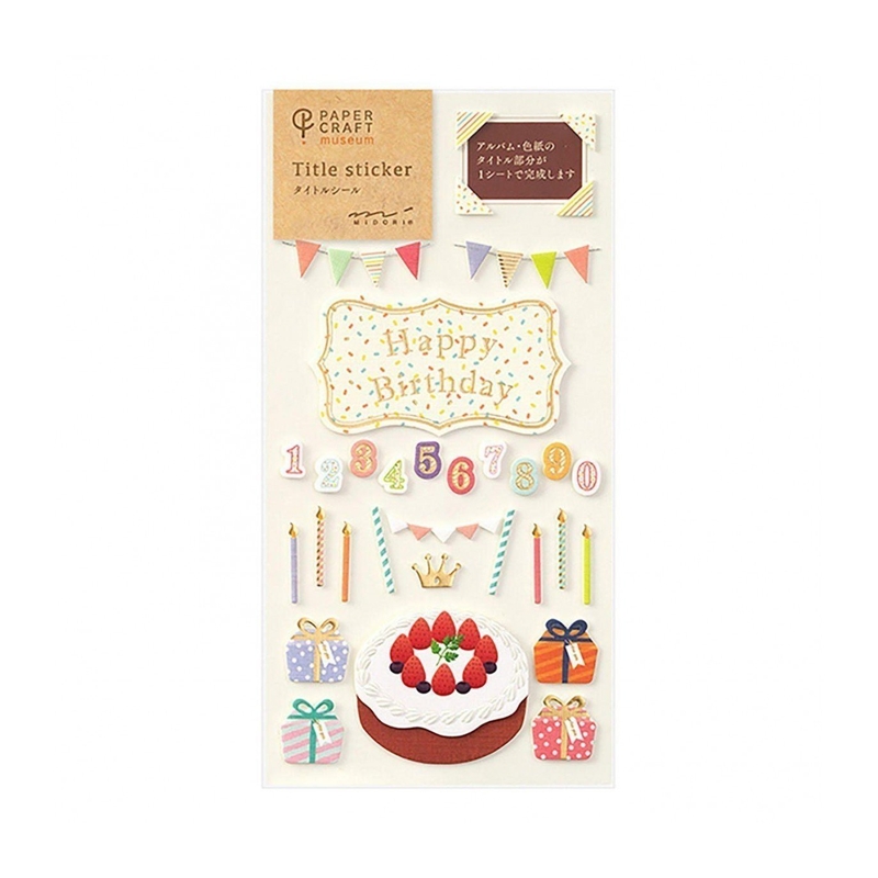 Midori Midori Paper Craft Museum Adesivi Decorativi Compleanno